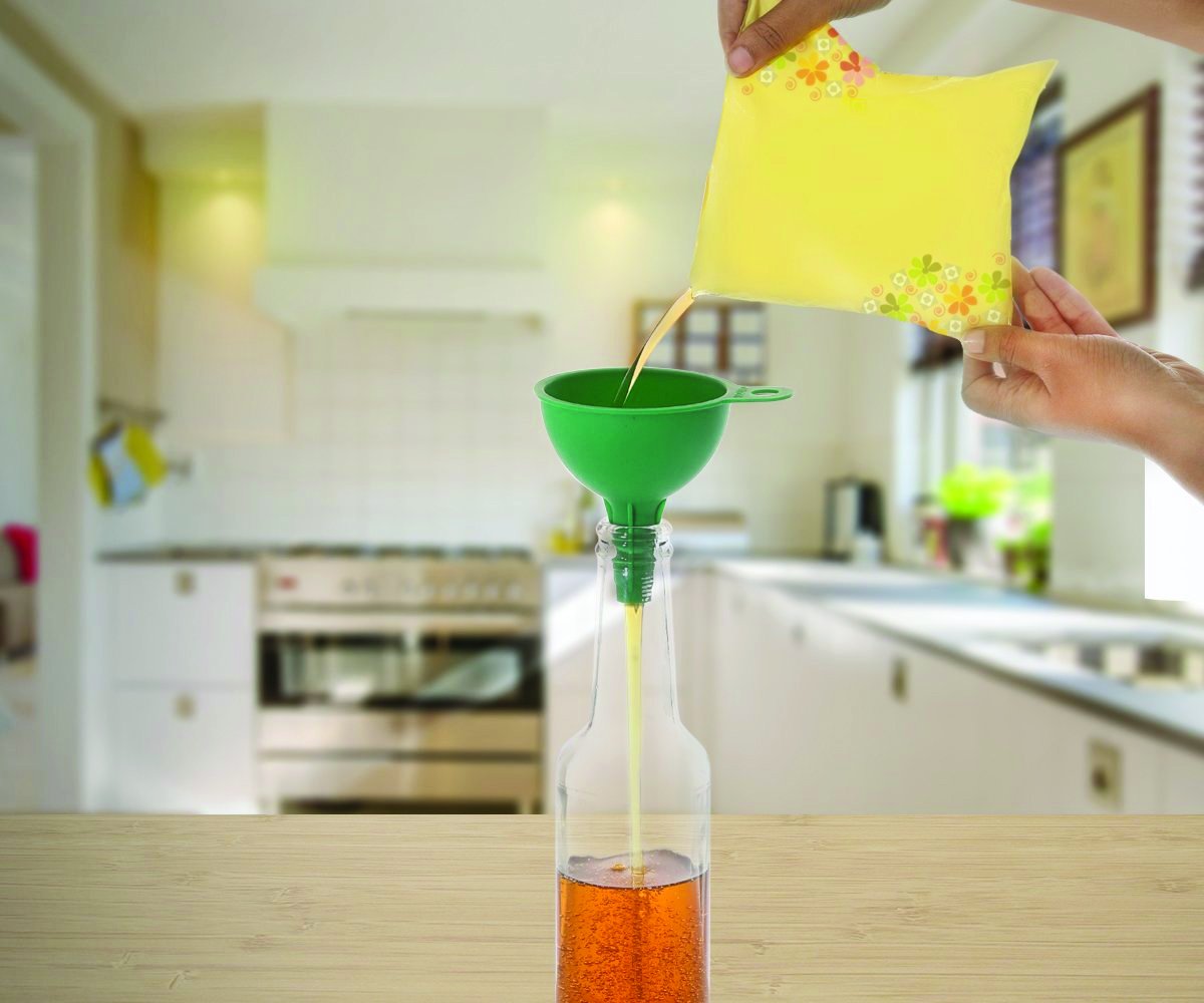 Silicone Funnel For Pouring Oil Sauce Water Juice And Small Food-Grains