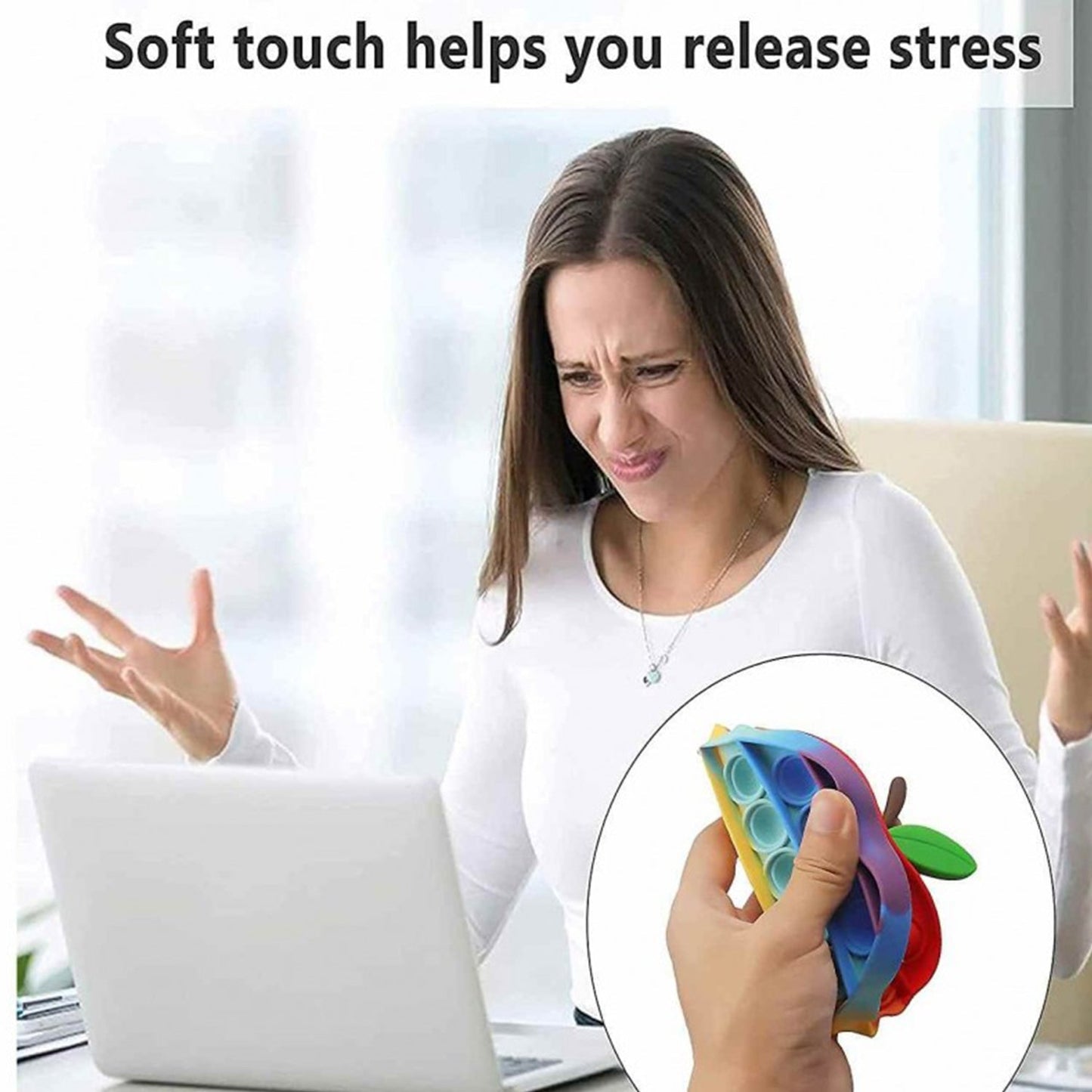 Apple Fidget Toy Used In All Kinds Of Household Places Specially For Kids And Children For Playing Purposes
