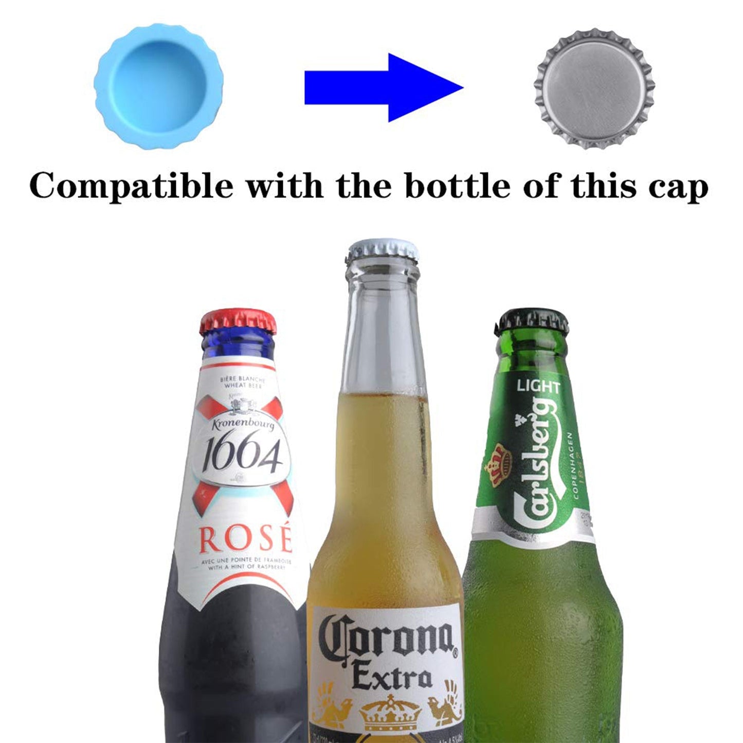 Beer Savers Caps 6Pc Used In Soda And Cold-Drink Bottles For Covering Bottle Mouth.