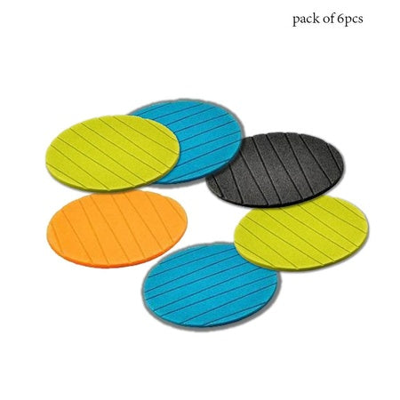 6Pcs Useful Round Shape Plain Silicone Cup Mat Coaster Drinking Tea Coffee Mug Wine Mat For Home