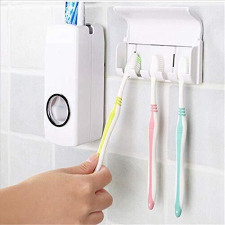 Toothpaste Dispenser Tooth Brush Holder