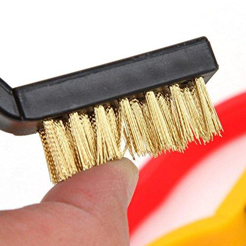3 Pc Mini Wire Brush Set (Brass Nylon Stainless Steel Bristles)