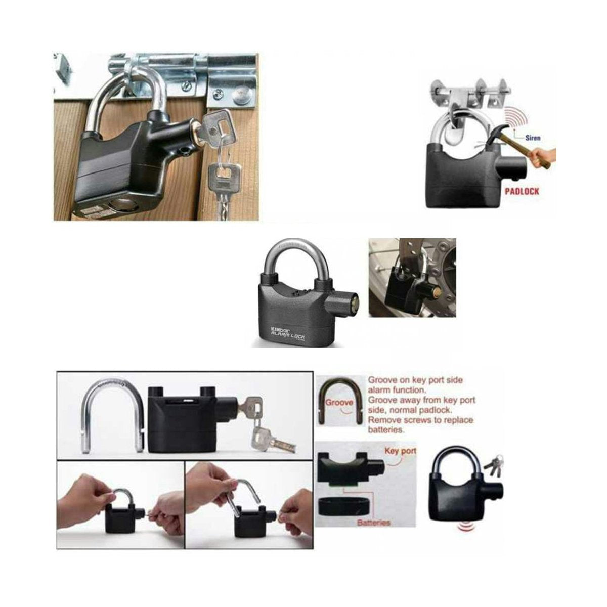 Anti Theft Security Pad Lock With Smart Alarm