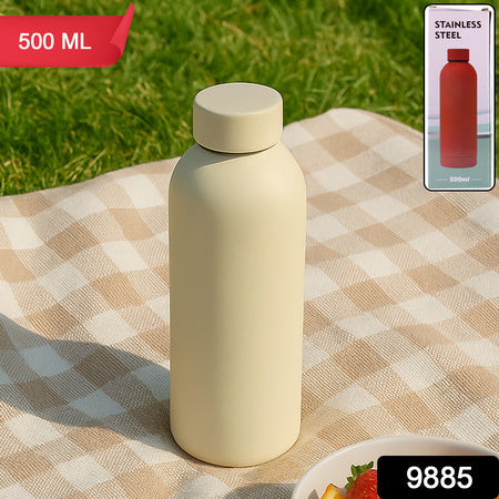 Stainless Steel Double Wall Vacuum-Insulated Drink Water Bottle (Mix Color 500 Ml Approx)