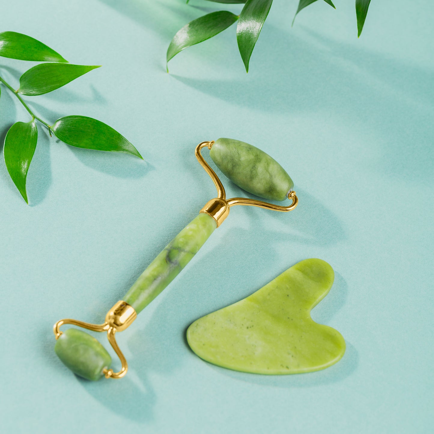Gua Sha Stone And Anti Aging Jade Roller Massager For Face Massage Natural Face Skincare Massager Face Roller Massager For Women Face Shaper Jade Roller And Gua Sha Set For Glowing Skin