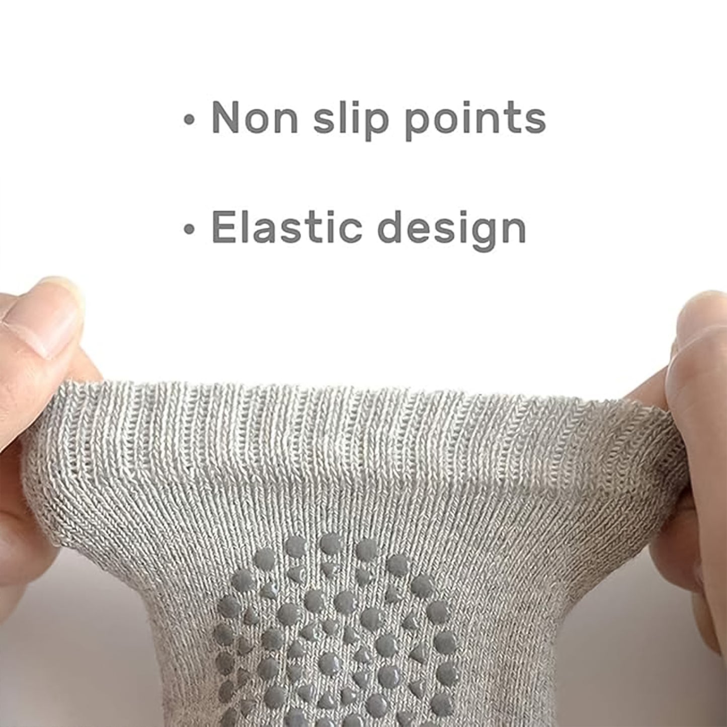 Lightgrey Toddler Wool Knit Leg Warmer (Knee Guard)