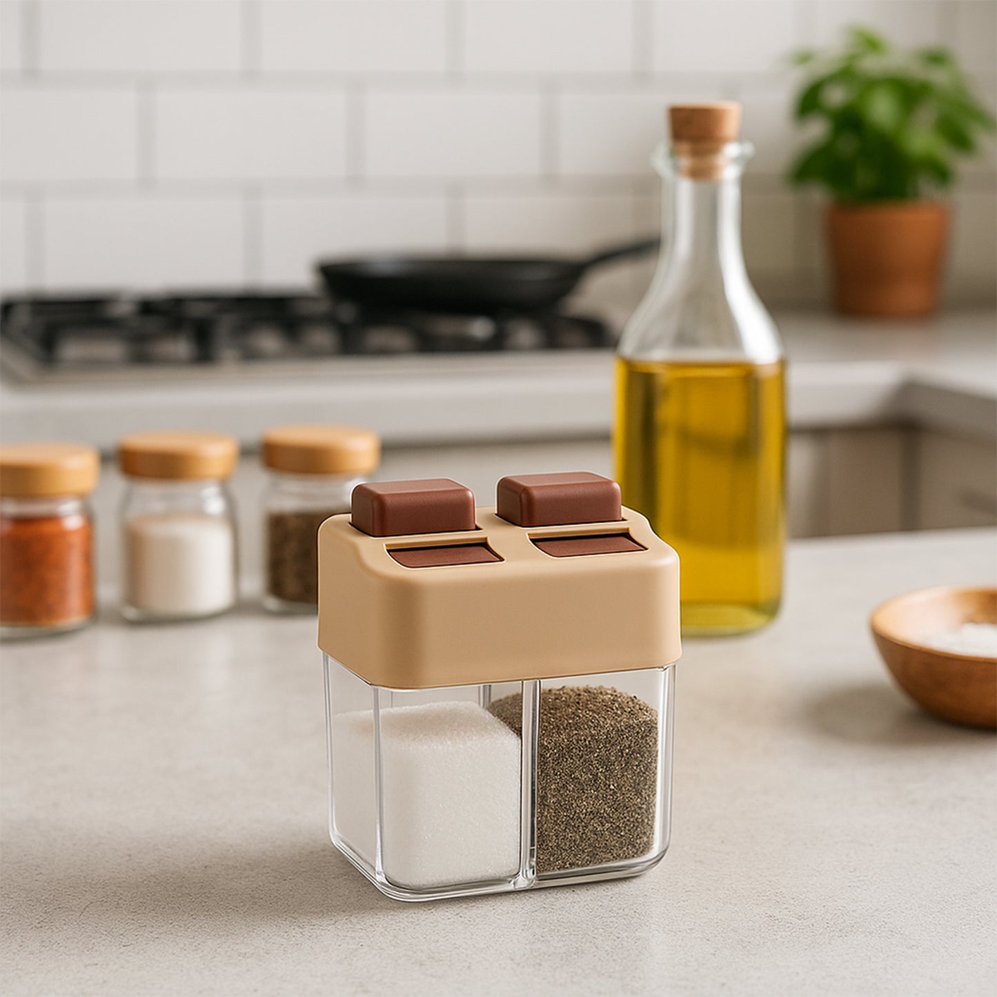 Ritupremium 2-In-1 Salt And Pepper Dispenser