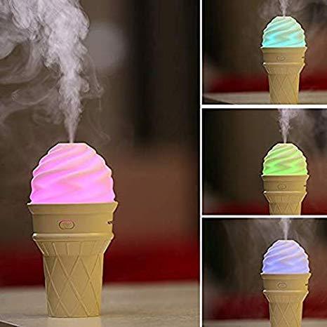 Ice Cream Design Led Humidifier For Freshening Air Fragrance (Multicoloured)