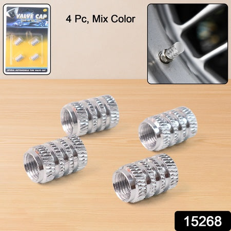 Tirevalve Stem Caps Fit For Genesis Cars. Air Valve Caps Suit For Most Car Truck Suv Wheel Accessories 4Pcs Silver.