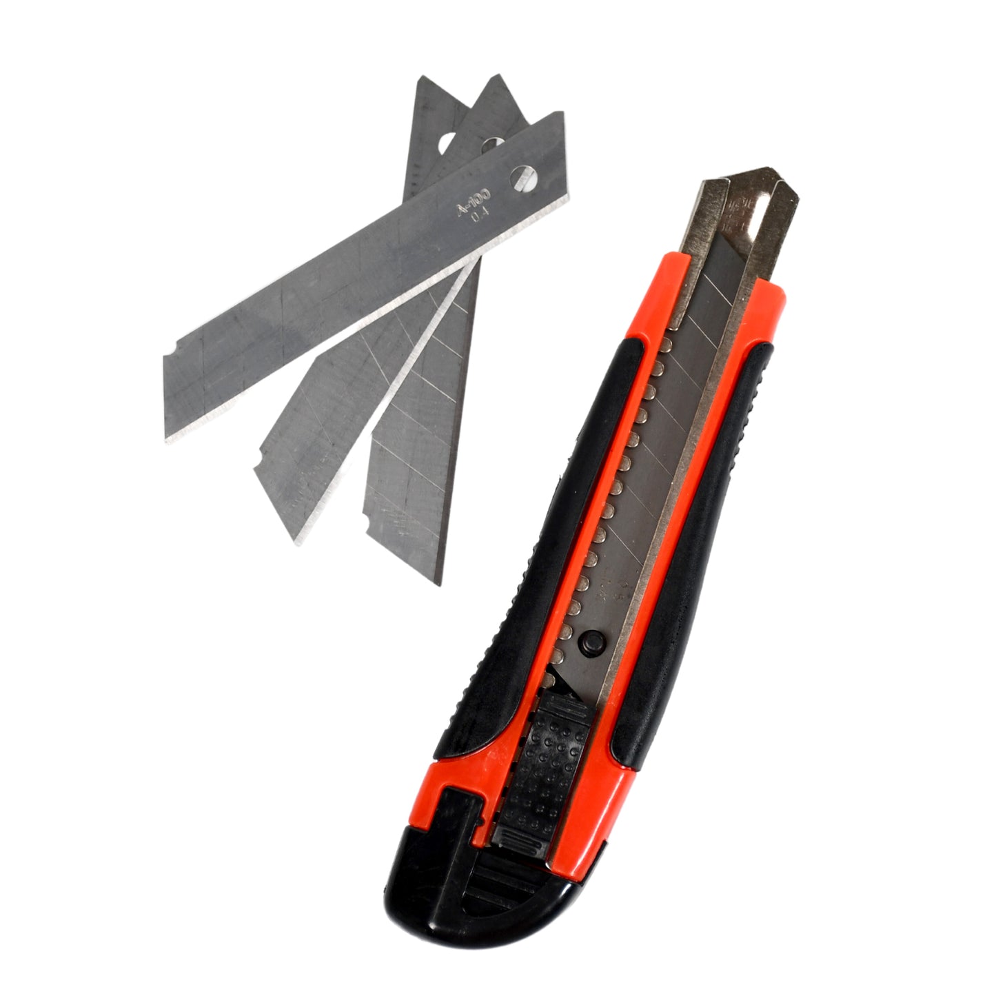 Heavy Duty 18 Mm Cutter Knife Set With Rubbered Handle With Extra Blades Best Use For Office And Home Use