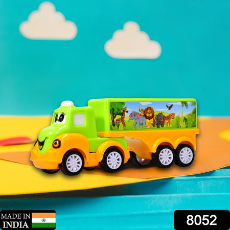 Small Green And Yellow Toy Truck.
