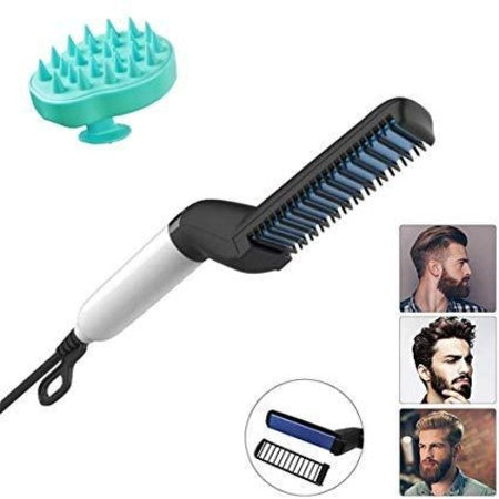 348Mens Beard And Hair Curling Straightener (Modelling Comb)