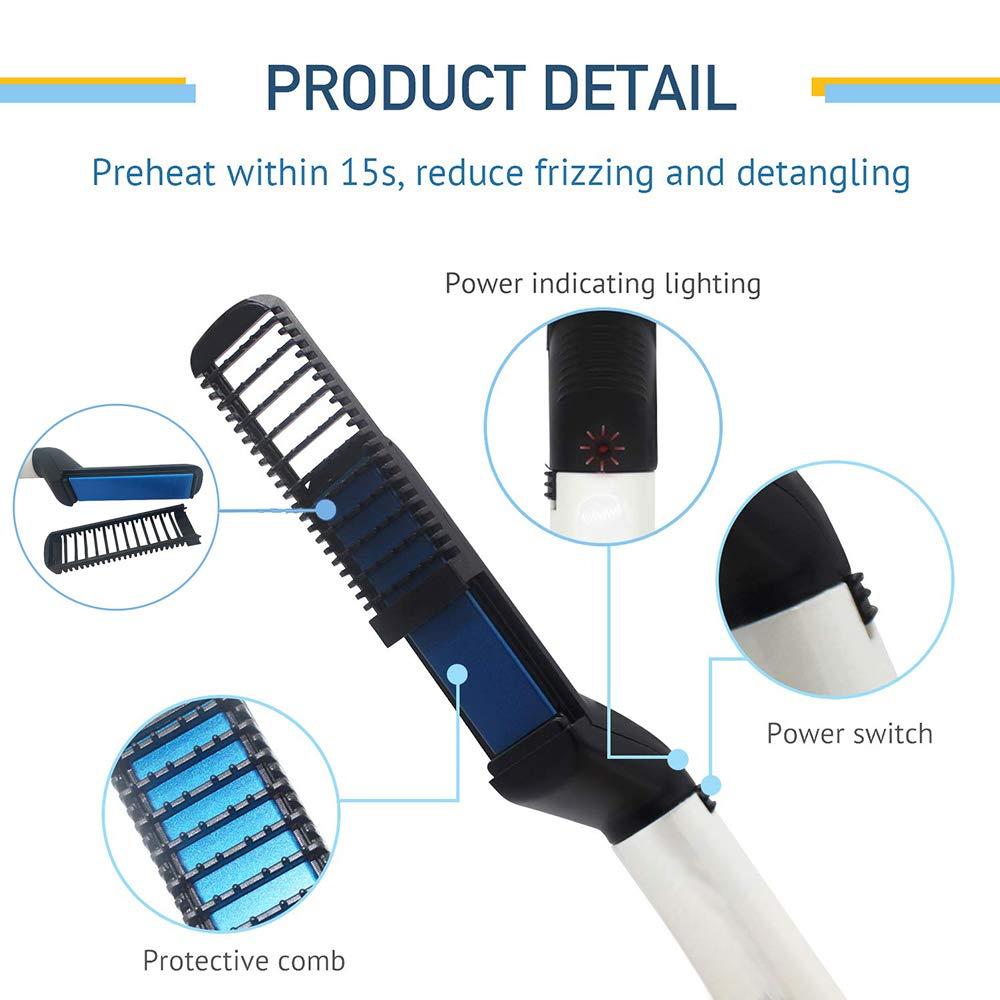 348Mens Beard And Hair Curling Straightener (Modelling Comb)