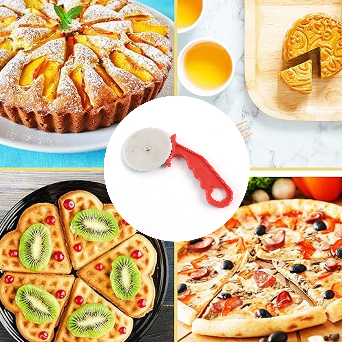 Stainless Steel Pizza Cutterpastry Cuttersandwiches Cutter