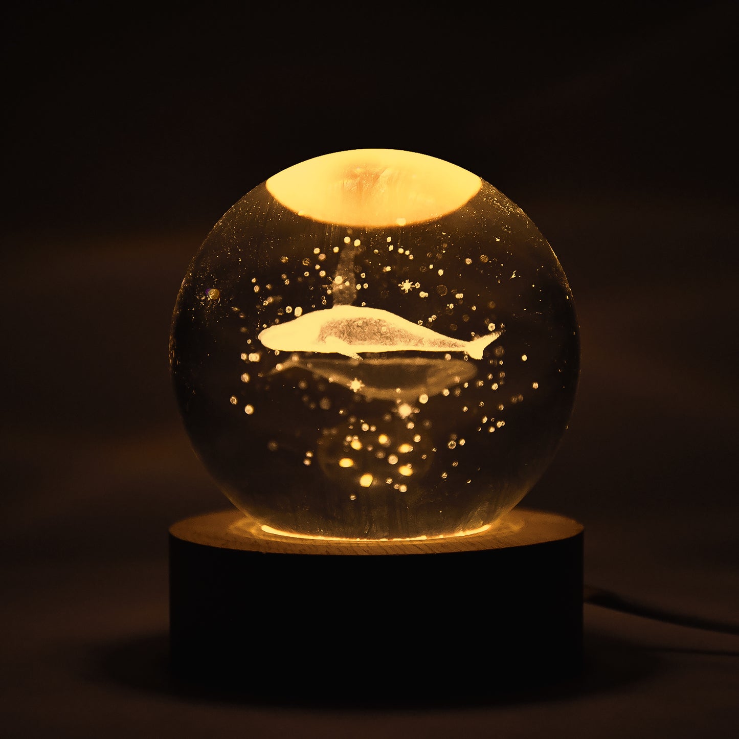 Fish3D Crystal Ball Lamps With Base (1 Pc)