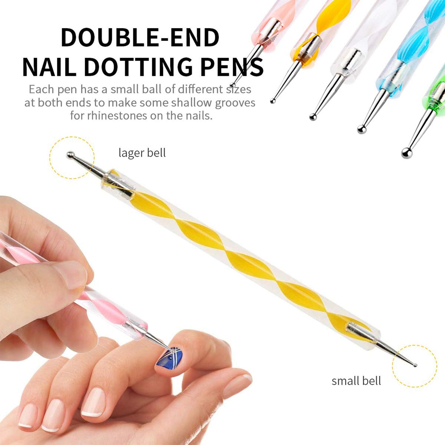 Nail Art Point Pen And Set Used By Womens And Ladies For Their Fashion Purposes.