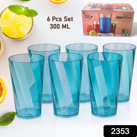 Premium Juice And Water Glasses Set Of 6 Transparent 300Ml Drinking Water Glasses Stylish Crystal Square Highball Glasses For Water Juice Cocktails Glass Set Of 6 For Water