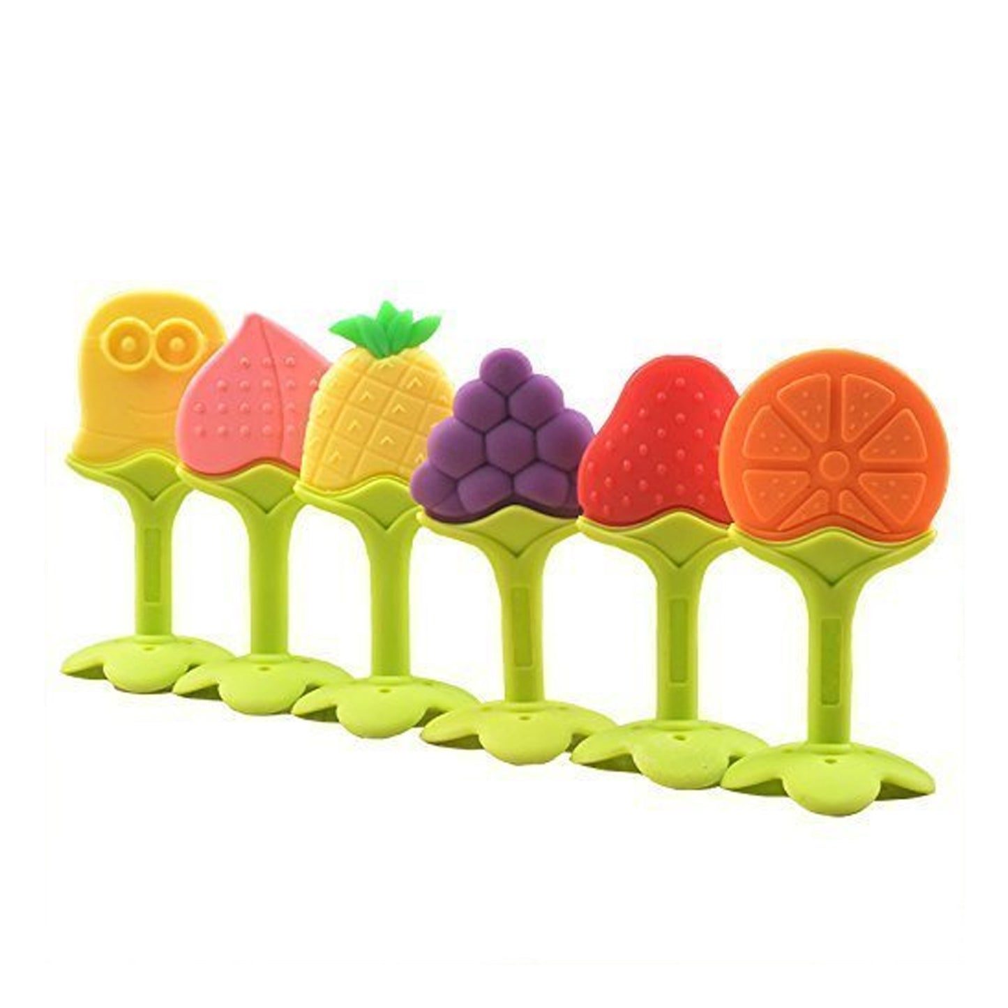 Silicone Fruit Shape Teether Toy Food Grade Silicon Teether Use For Baby Toddlers Infants Children