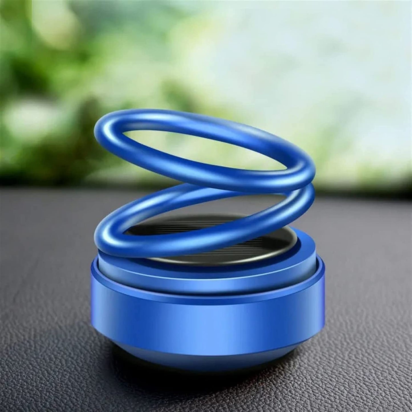Solar Power Car Aroma Diffuser 360Double Ring Rotating Design Car Fragrance Diffuser Car Perfume Air Freshener For Dashboard Home Office