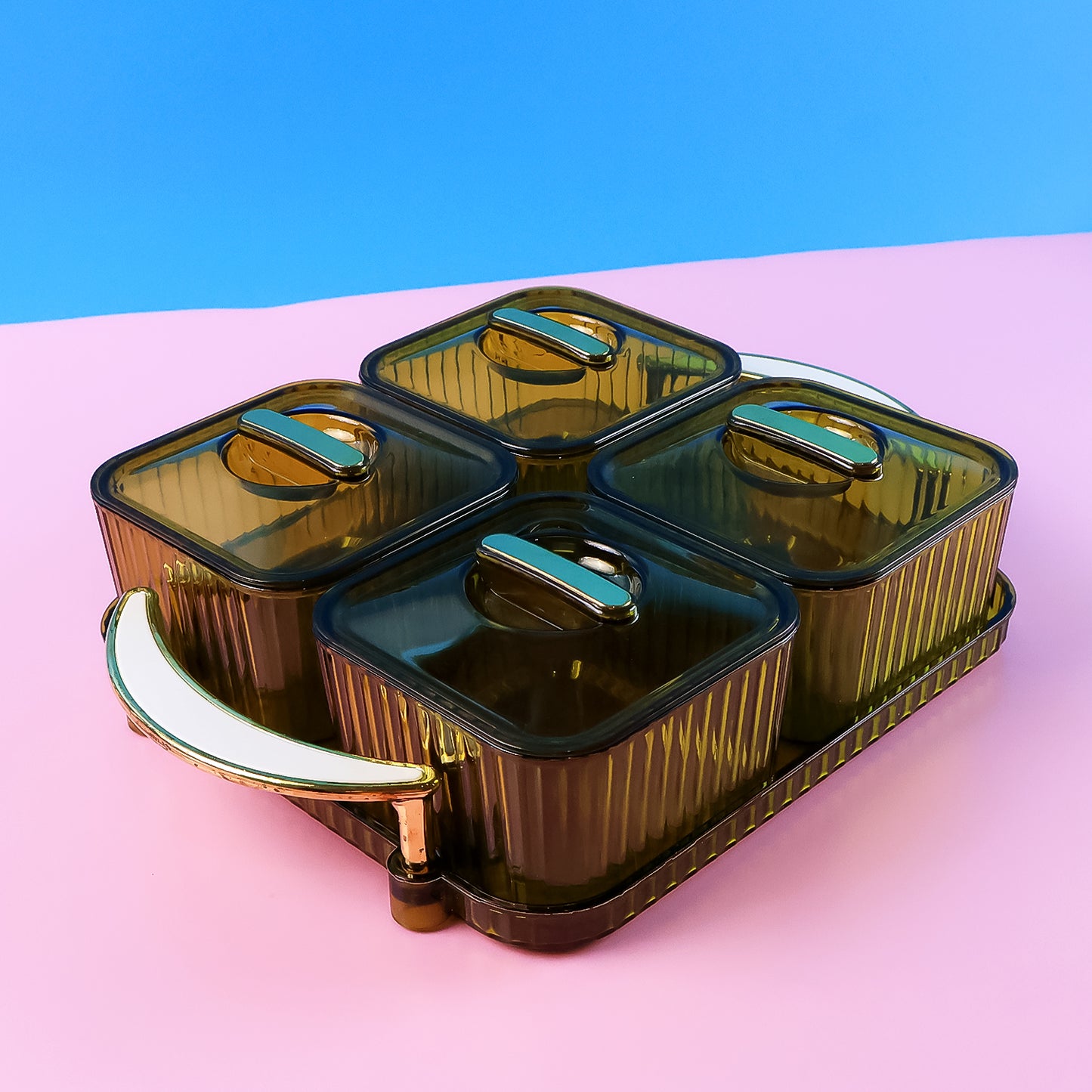 Luxury Delight 4-Piece Dryfruit Storage Box (1 Set)