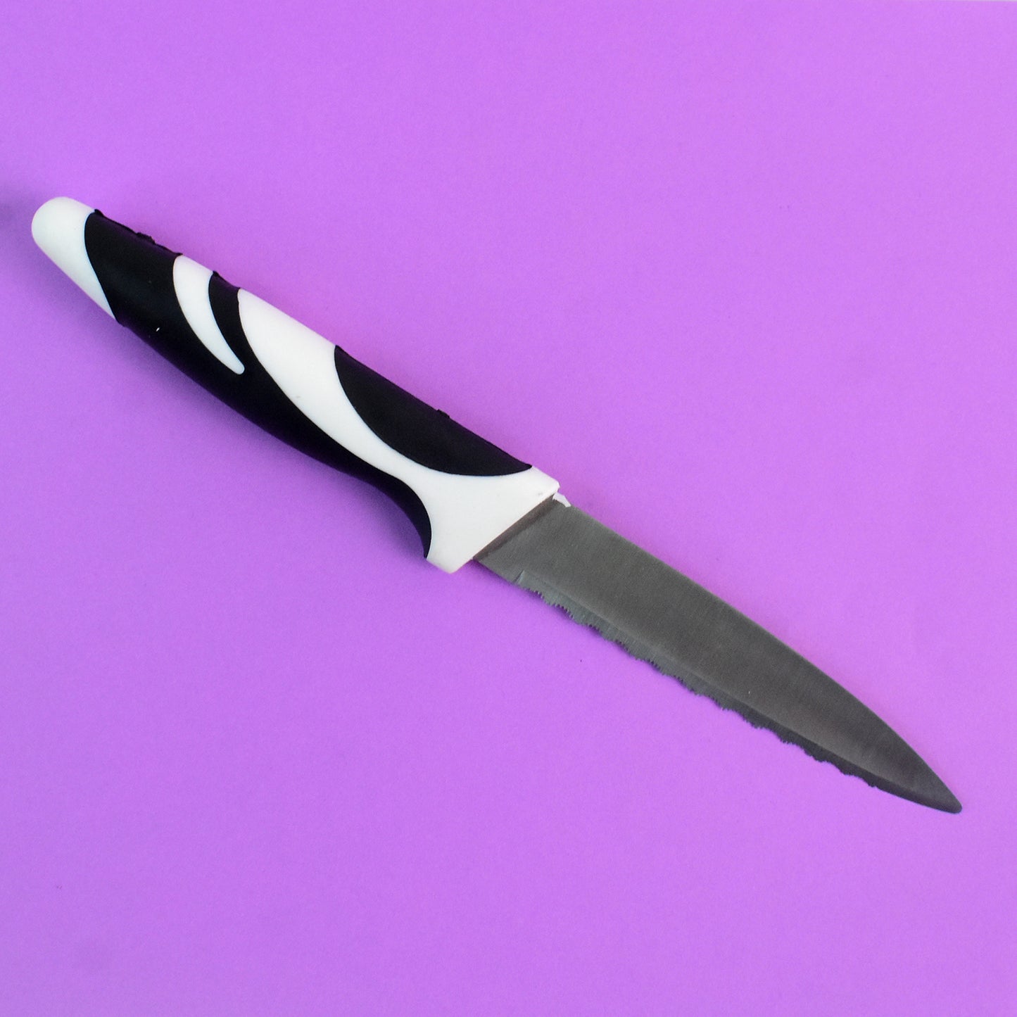 Ritustainless Steel Serrated Blade Zebra Kitchen Knife (1 Pc)