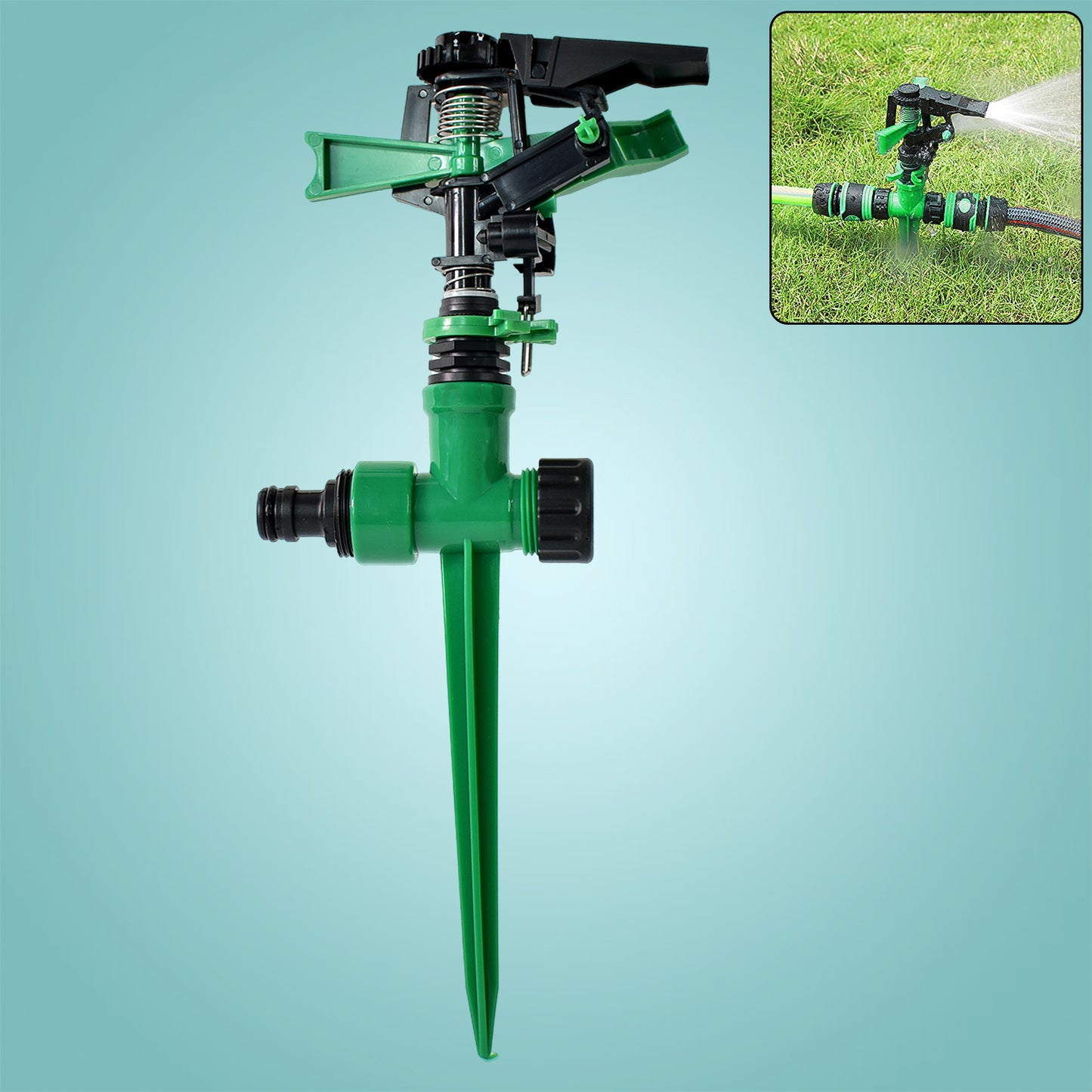 360Degree Rotating Garden Impact Sprinkler (1 Pc)