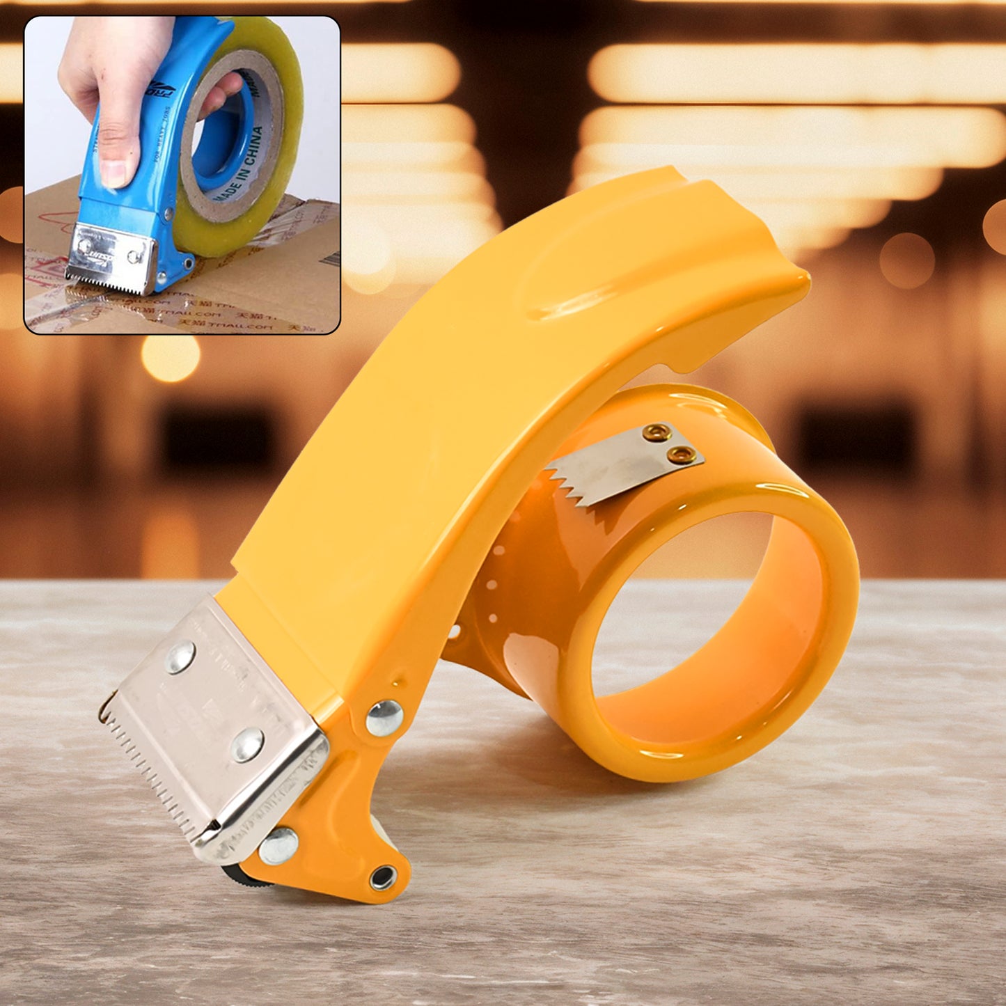 Metal Packing Tape Dispenser Cutter For Home Office Use Tape Dispenser For Stationary Tape Cutter Packaging Tape 55Mm
