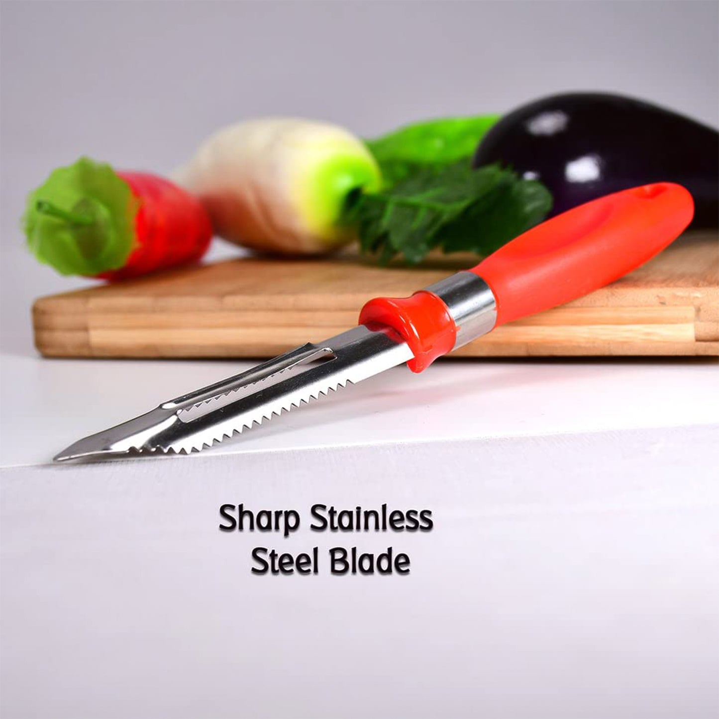 Multipurpose 2-In-1 Stainless Steel Knife Peeler (1 Pc)