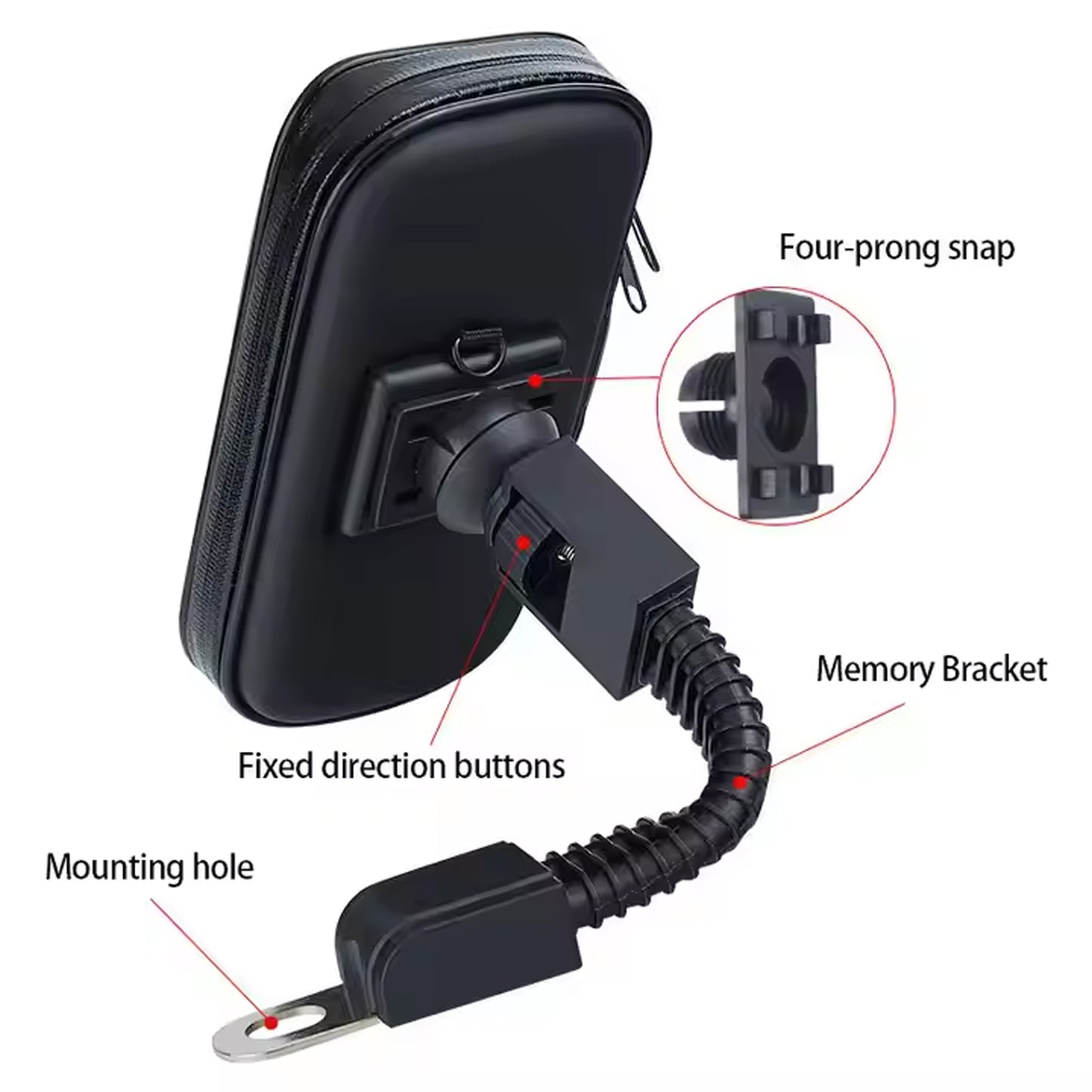Phoneholder Case Weather Resistant Bike Mount (1 Pc)