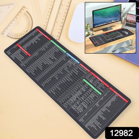 Shortcut Keyboard Mat Mouse Pad Mat Mouse Pads For Desk Quick Key Super Large Anti-Slip Keyboard Pad Desk Accessories Desktop Mouse Pad Office Oversized Big Mouse Pad Rubber (8030 Cm)