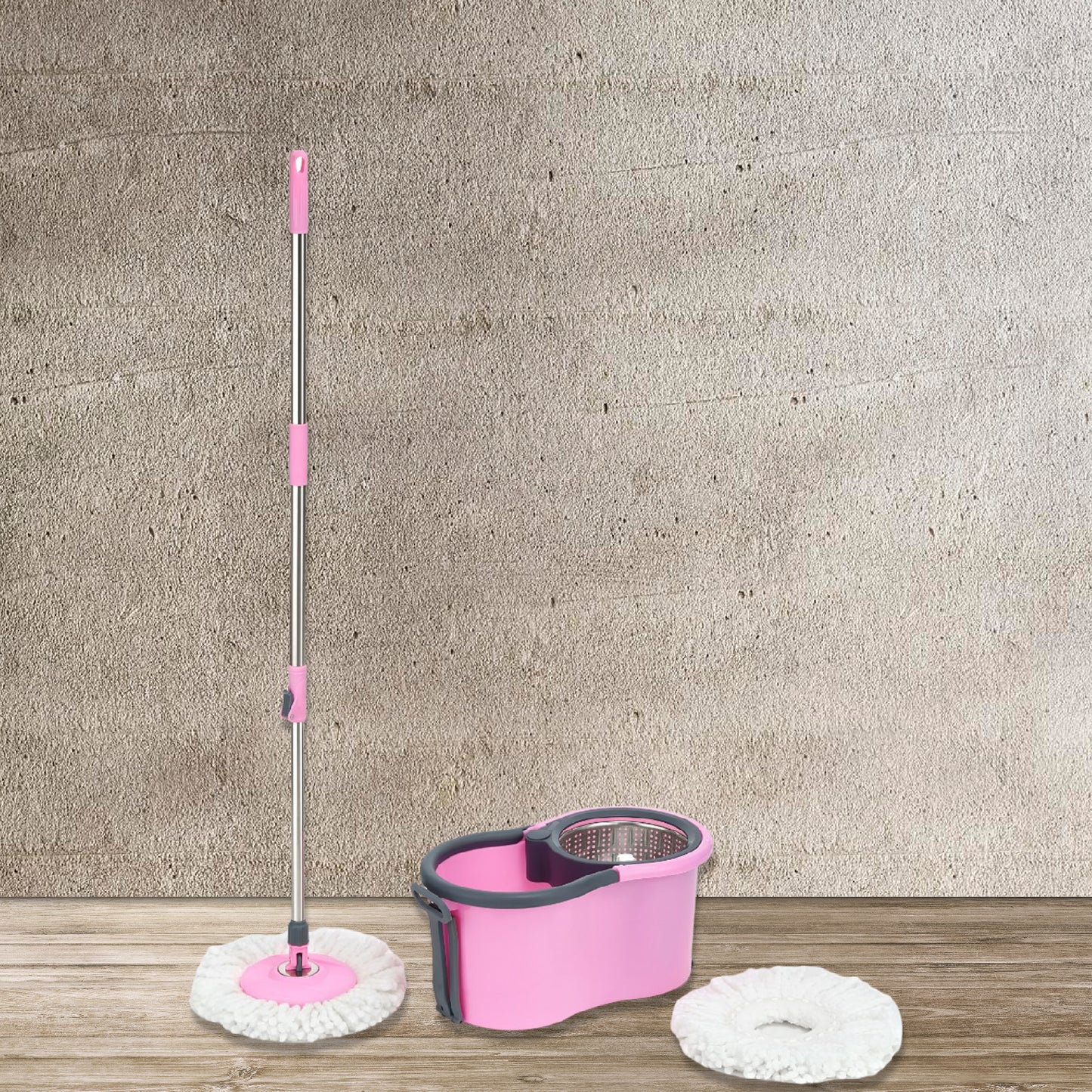 Quick Spin Mop With Steel Spin Bucket Floor Cleaning Easy Wheels Big Bucket Floor Cleaning Mop With Bucket
