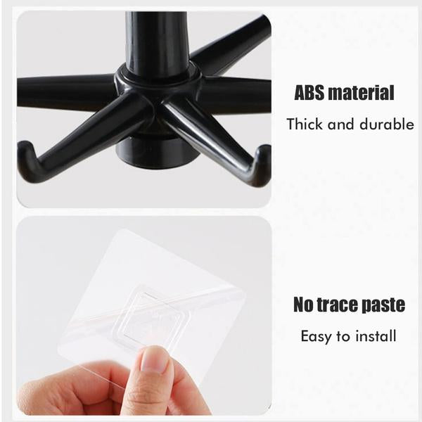 360 Rotatable Hooks For Hanging (Pack Of 2) (Brown Box)