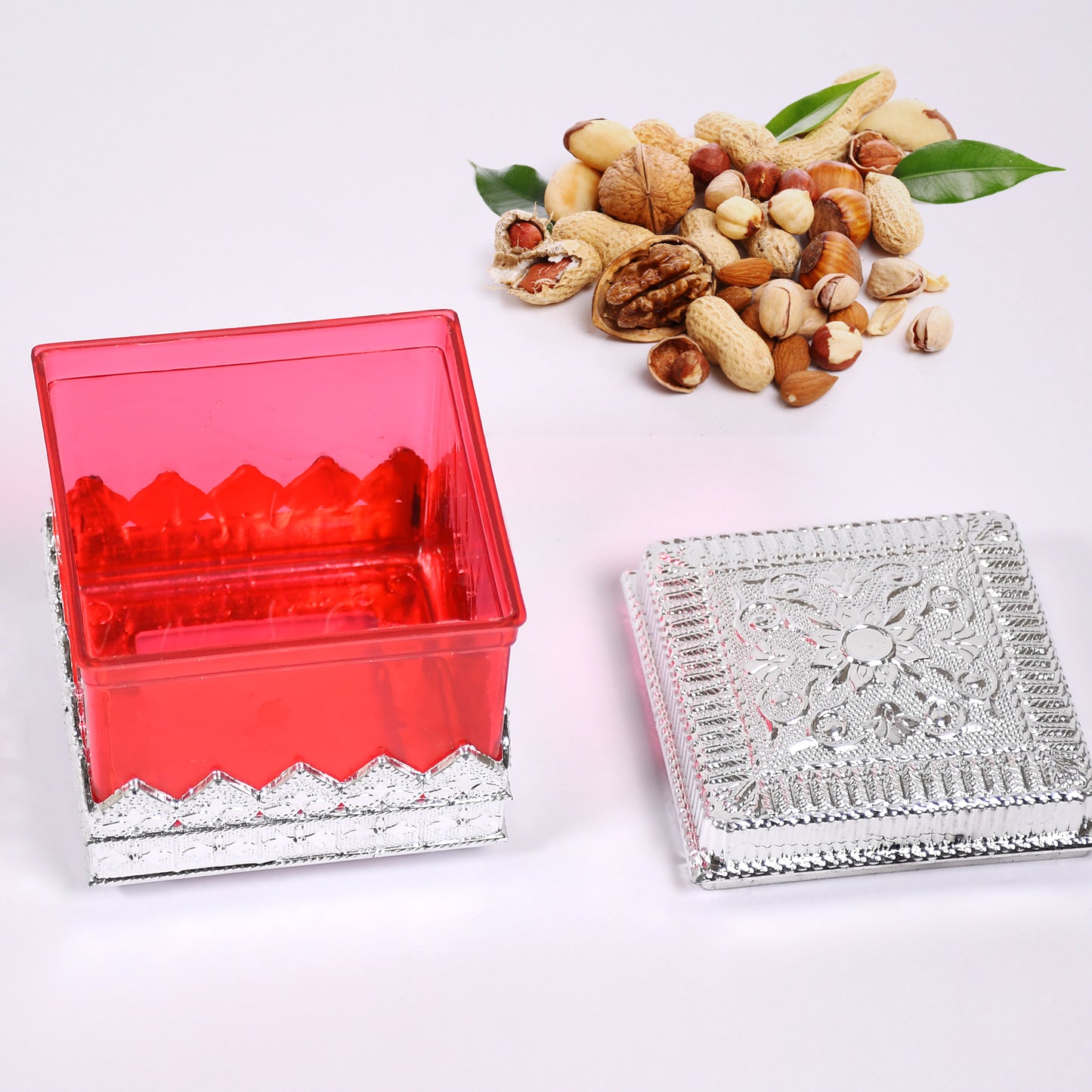 Ruby Dryfruit Storage Container Attractive Design Box For Home Gifting Kitchen Use