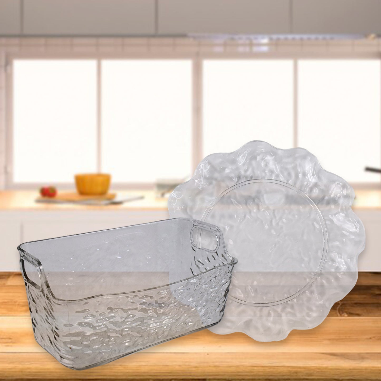 9 In1 Plastic Bowl With Serving Tray Plates Set
