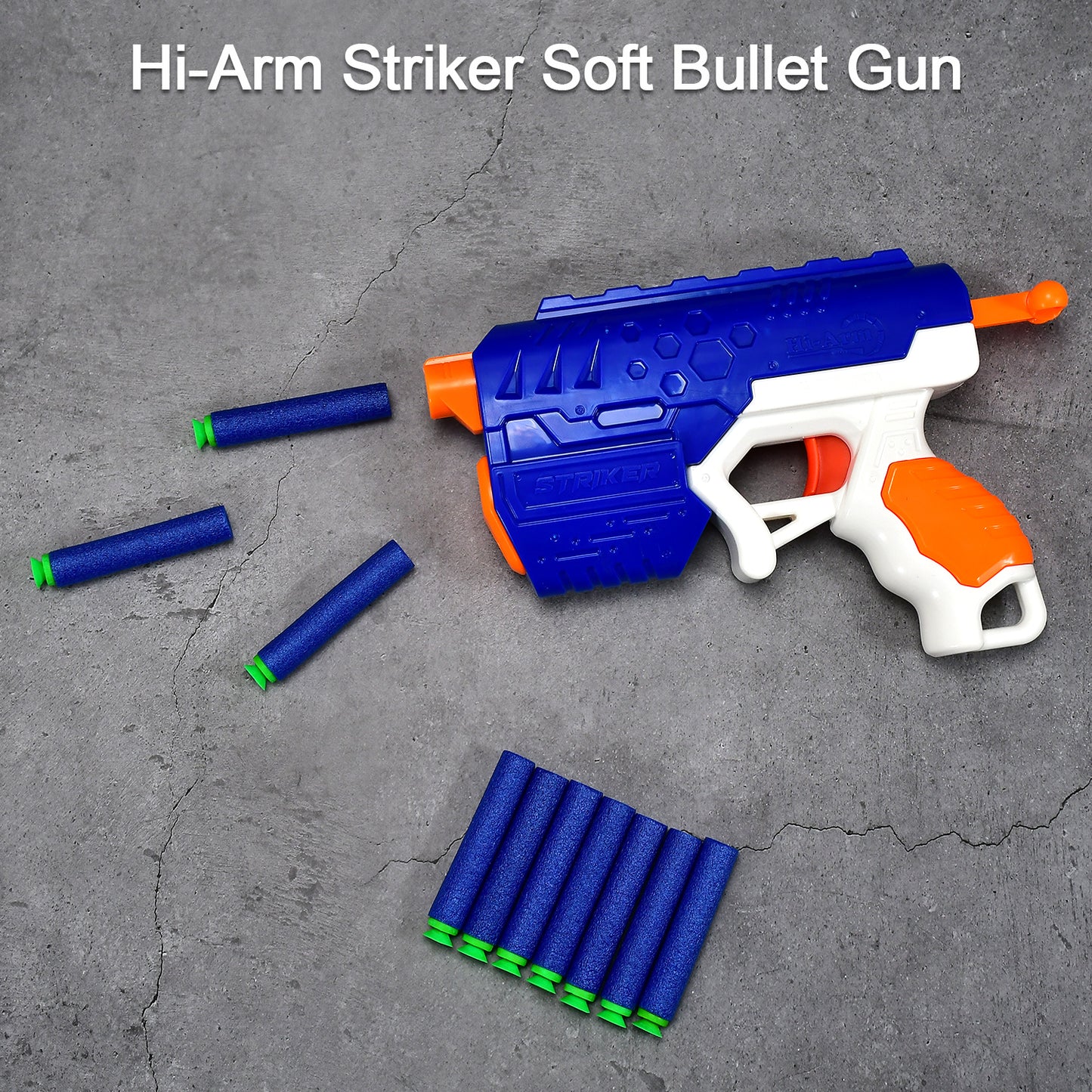 Hi-Arm Gun With 10Xfoam Suction Bullet Made With Abs Plastic Solid Build Target Shooting