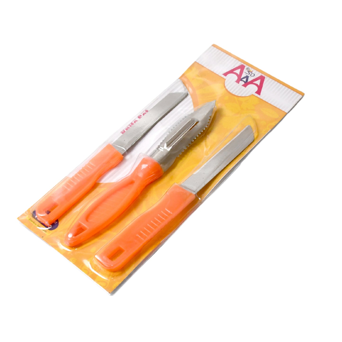 3In1 Multipurpose Stainless Steel Classic Kitchen Knife Set Of 3 For Fruits And Vegetable Chopping Cutting Peeling Kitchen Knife Vegetable Peeler Plain Knife