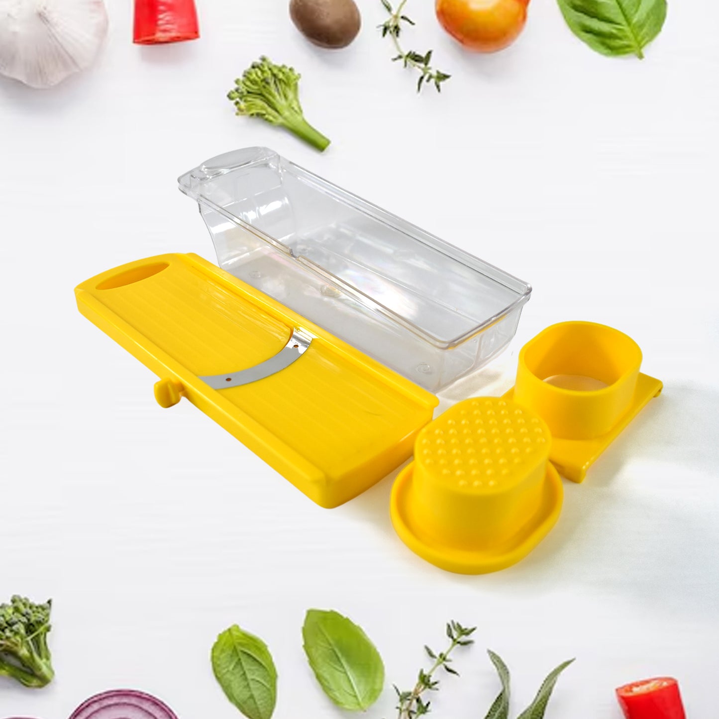 Big Multipurpose Vegetable And Fruit Slicer (Yellow 1 Pc)
