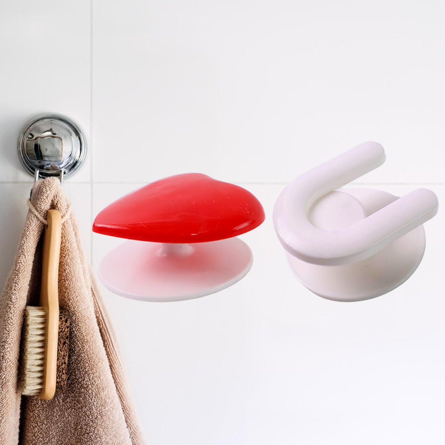 Adhesive Wall Hook Set For Kitchen Bathroom Home (3Pc)