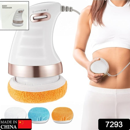 Body Massager Shaping Machine Body Sculpting Massager With 3 Washable Pads Adjustable Speeds Electric Handheld Massager For Belly Waist Legs Arms Butt (1 Pc)
