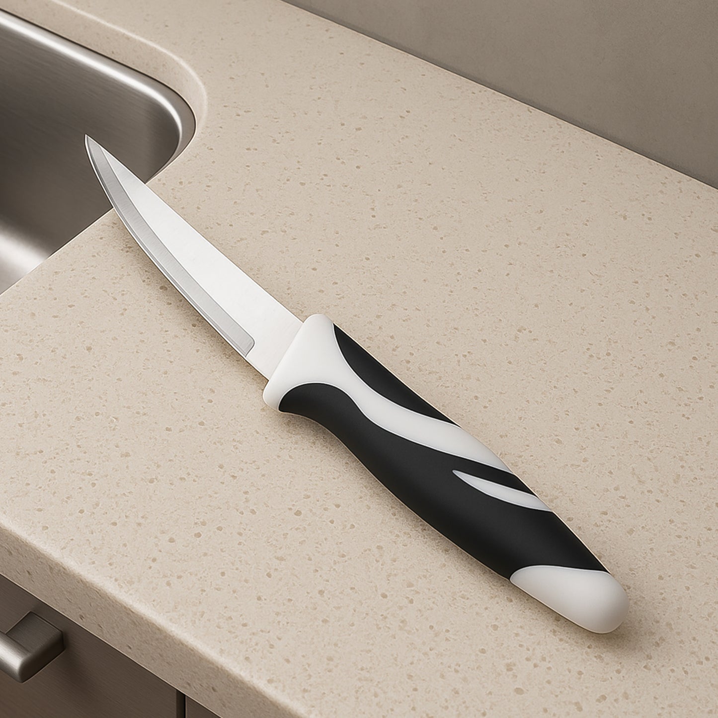 Ritusharp Stainless Steel Blade Zebra Kitchen Knife