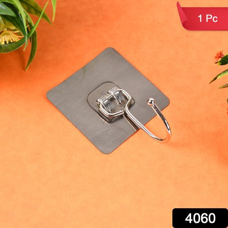 Largestainless Steel Self Adhesive Wall Hooks (1 Pc)