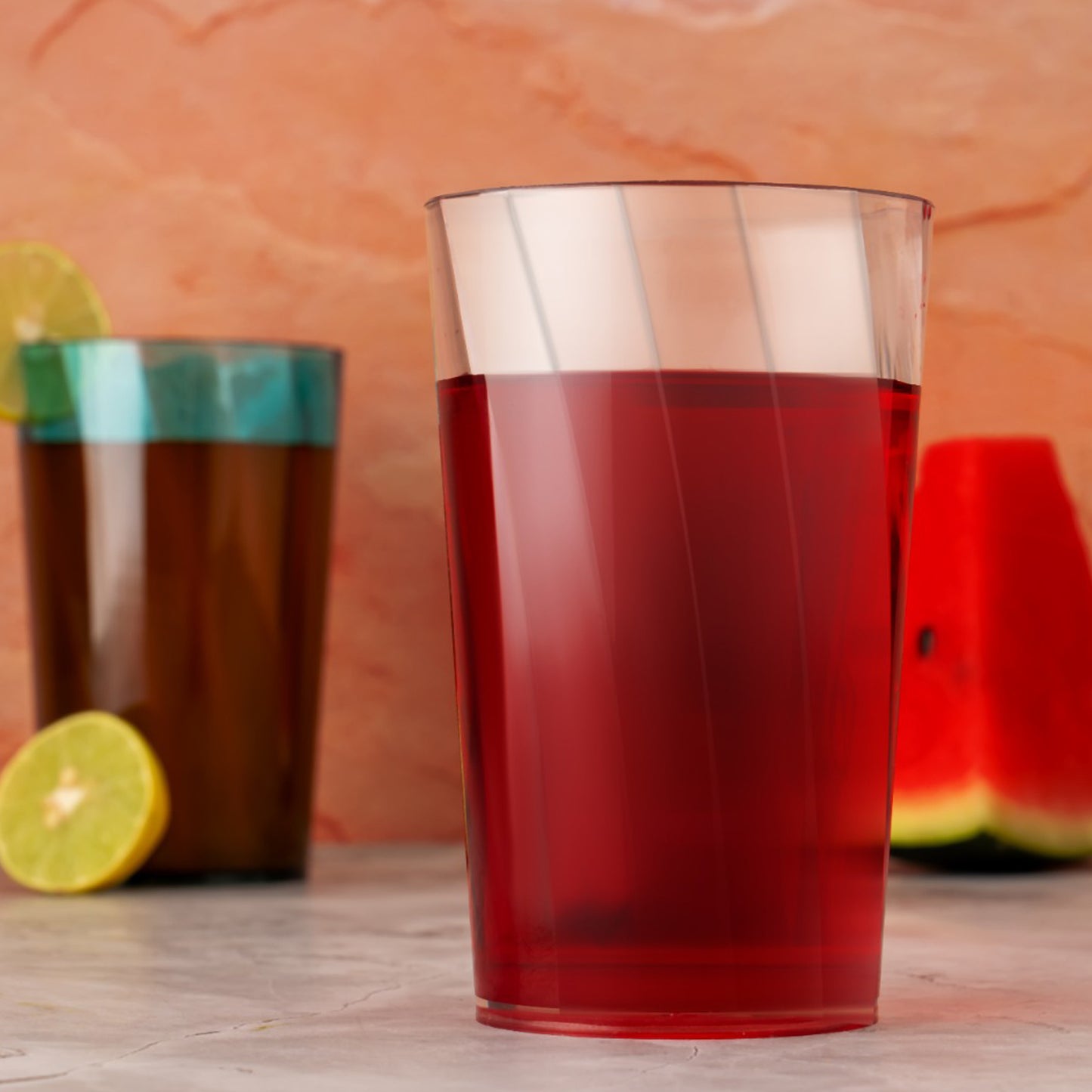 Premium Juice And Water Glasses Set Of 6 Transparent 300Ml Drinking Water Glasses Stylish Crystal Square Highball Glasses For Water Juice Cocktails Glass Set Of 6 For Water