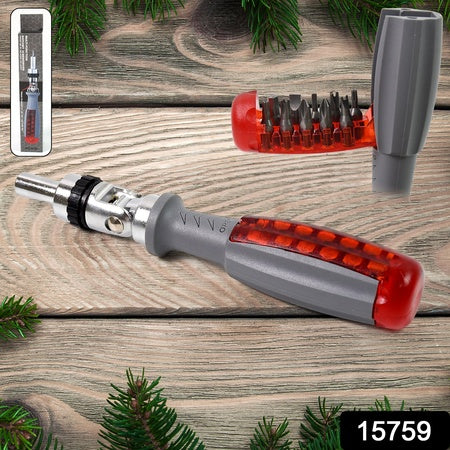 Multibits Ratchet Screwdriver Set Adjustable Angle Two-Way Ratcheting Screwdriver (1 Set)