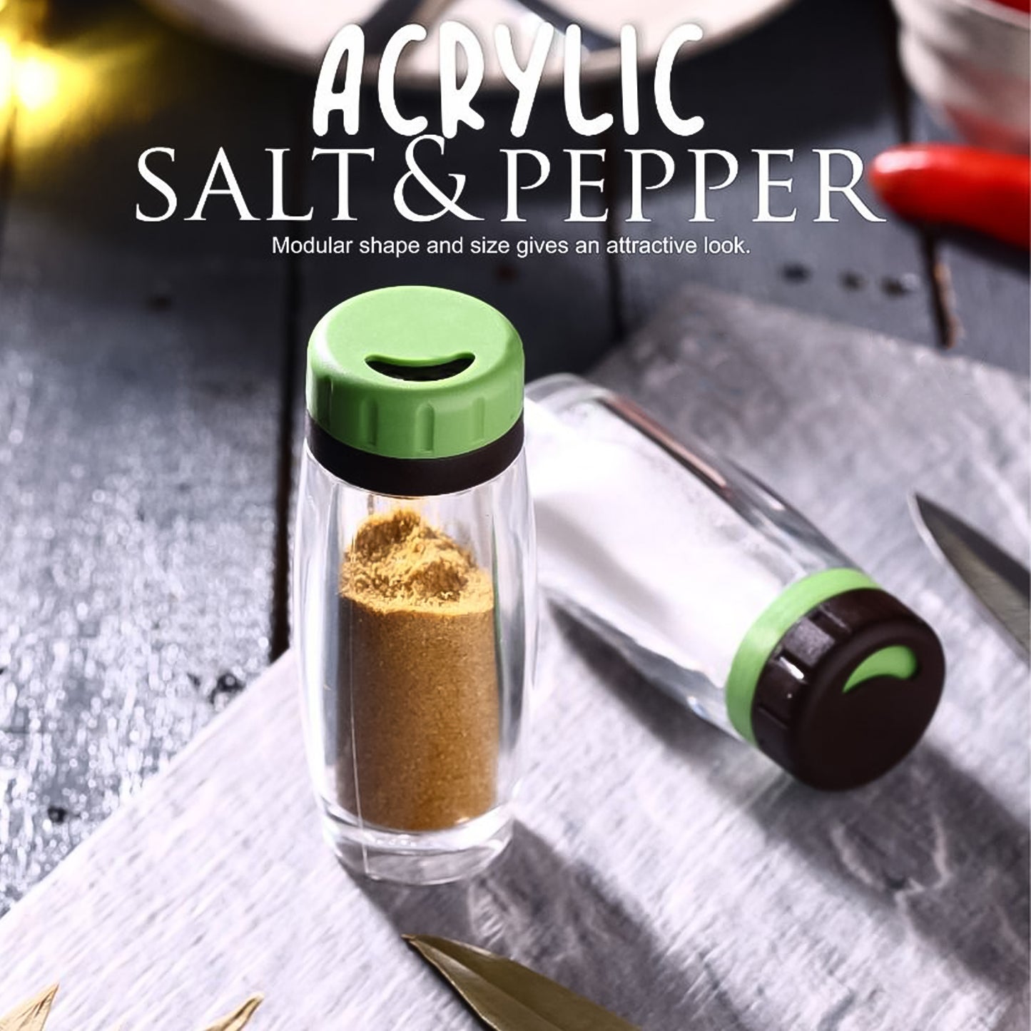 Apexacrylic Salt And Pepper Shaker Set Of 2