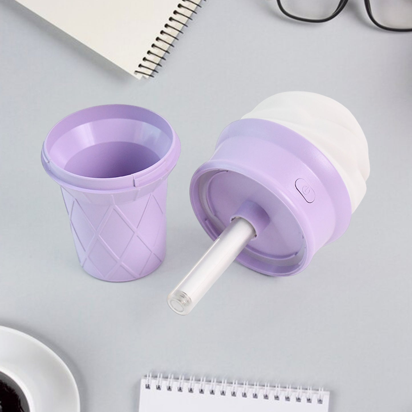 Ice Cream Cone Shape Air Freshener Humidifier (1Pc Purple )