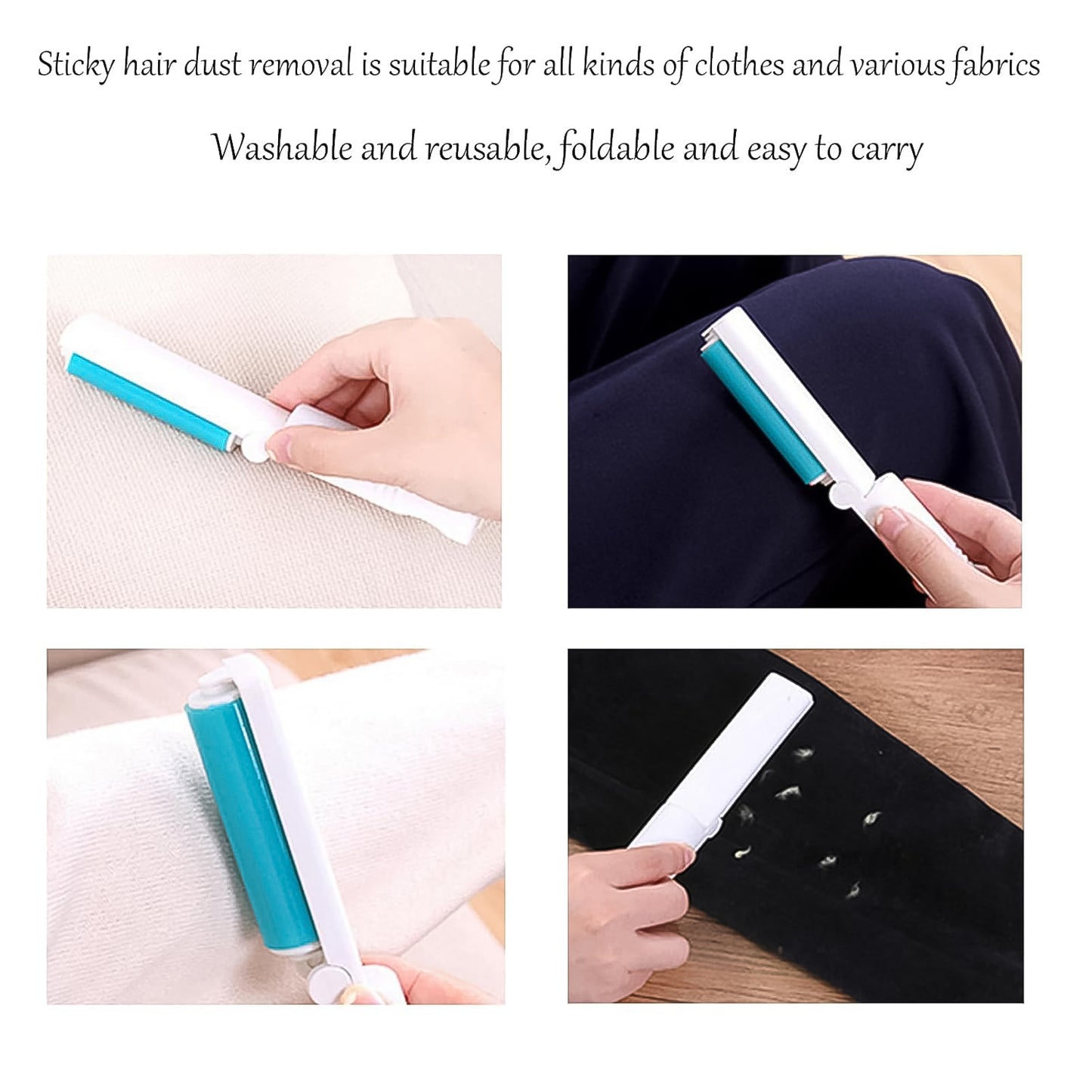 Reusable Lint Roller - Animal Hair Remover (1 Pc Mix Color)