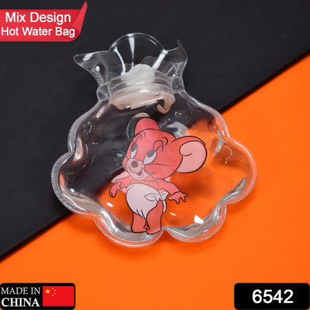 Mix Transparent Multi Design Small Hot Water Bag With Cover For Pain Relief Neck Shoulder Pain And Hand Feet Warmer Menstrual Cramps.