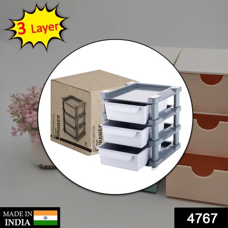 Mini 3 Layer Drawer Used For Storing Makeup Equipments And Kits Used By Womens And Ladies.