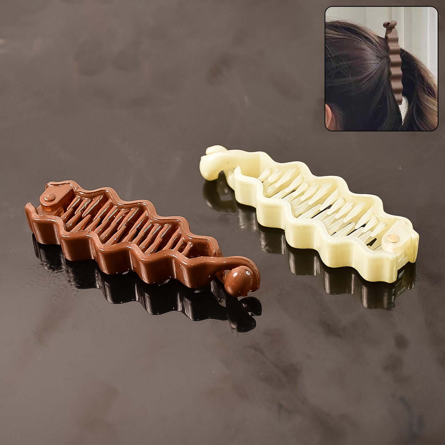 Plastic Hair Claw Clips Strong Clips (1 Pc Mix Color)
