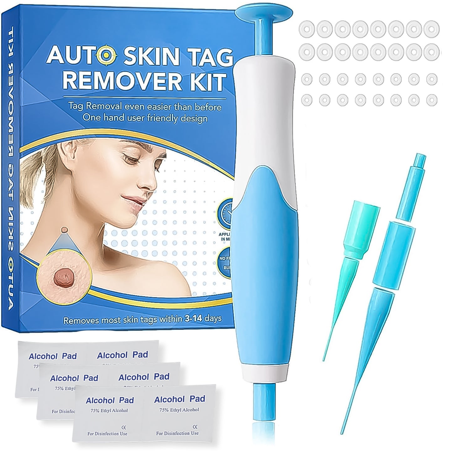 Skintag Remover Kit 2 In 1 For Micro To Large (2 Mm - 8 Mm 1 Set)
